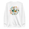 unisex-premium-sweatshirt-white-front-6a1834ace8c67.jpg Floral Rabbit Sweatshirt