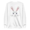 unisex-premium-sweatshirt-white-front-6a18408f2c5d4.jpg Rabbit Face Sweatshirt