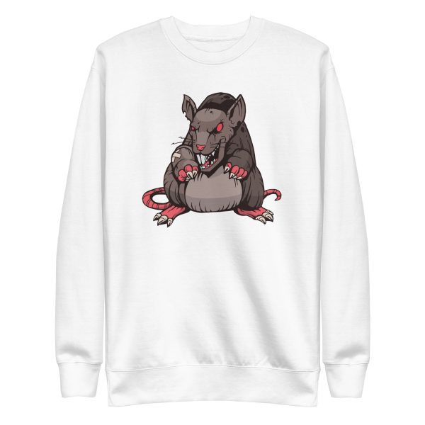 unisex-premium-sweatshirt-white-front-6a1841bb0f853.jpg Dark Angry Rat Sweatshirt