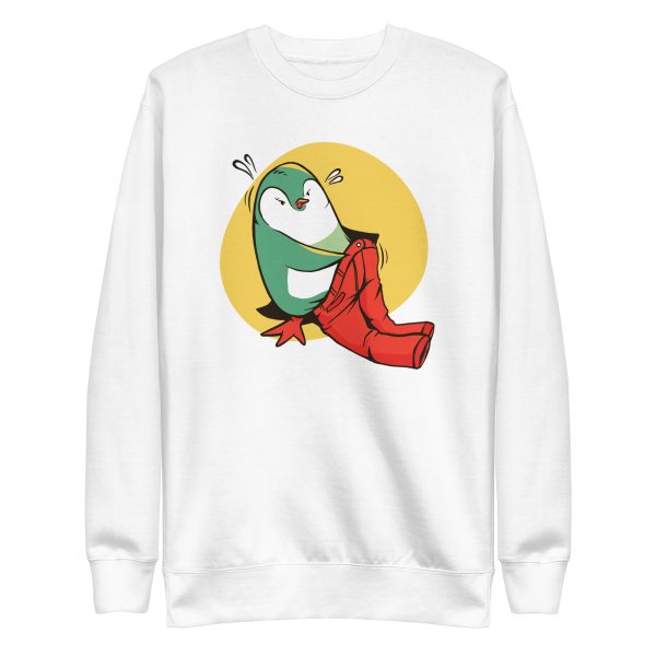 unisex-premium-sweatshirt-white-front-6a1842fc4fd6f.jpg Penguin Pants Sweatshirt