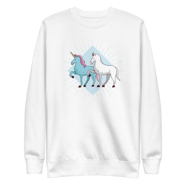 unisex-premium-sweatshirt-white-front-6a184540497d6.jpg Unicorn and Horse Sweatshirt