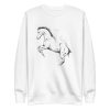 unisex-premium-sweatshirt-white-front-6a1846164ce91.jpg Horse Particles Dots Sweatshirt