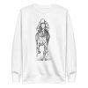 unisex-premium-sweatshirt-white-front-6a18465ea591e.jpg Hand Drawn Horse Racing Sweatshirt