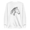 unisex-premium-sweatshirt-white-front-6a1846c43ee13.jpg Hand Drawn Horse Sweatshirt