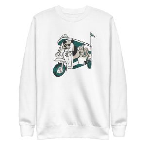 unisex-premium-sweatshirt-white-front-6a1847f3063f4.jpg Panda Taxi Sweatshirt