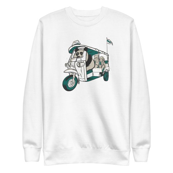 unisex-premium-sweatshirt-white-front-6a1847f3063f4.jpg Panda Taxi Sweatshirt