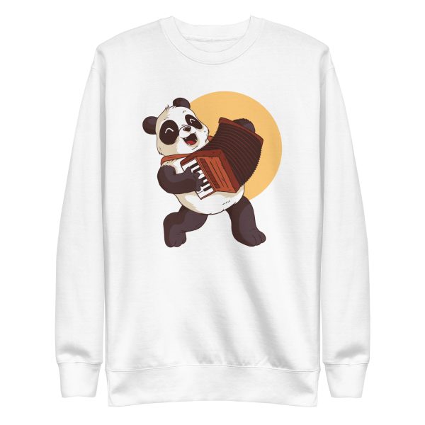 unisex-premium-sweatshirt-white-front-6a184895c37c4.jpg Panda Playing Accordion Sweatshirt