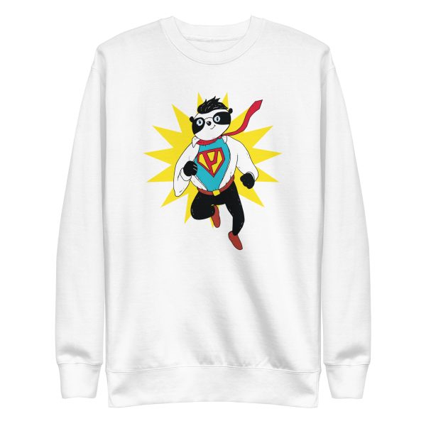 unisex-premium-sweatshirt-white-front-6a184935a0cb6.jpg Super Panda Sweatshirt