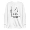 unisex-premium-sweatshirt-white-front-6a184ca382e1f.jpg Rabbit Duck Graphic Sweatshirt
