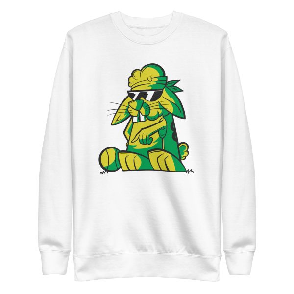 unisex-premium-sweatshirt-white-front-6a184cea3b27d.jpg Gangster Rabbit Sweatshirt