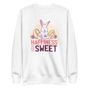 unisex-premium-sweatshirt-white-front-6a18ece734b5f.jpg Happiness Is Sweet Sweatshirt