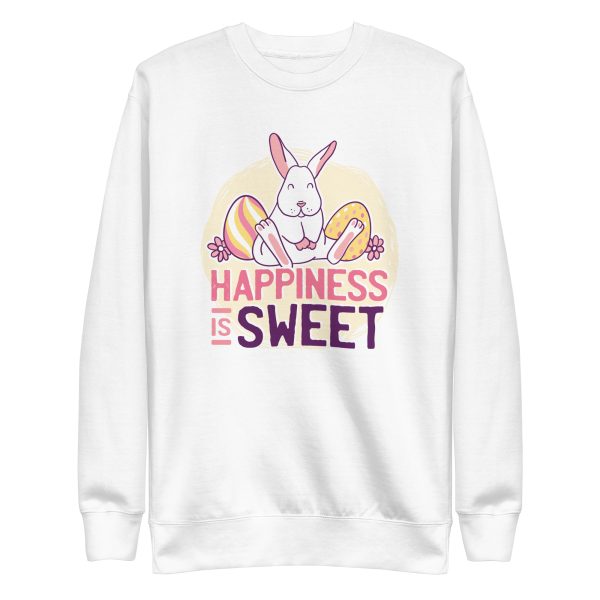 unisex-premium-sweatshirt-white-front-6a18ece734b5f.jpg Happiness Is Sweet Sweatshirt
