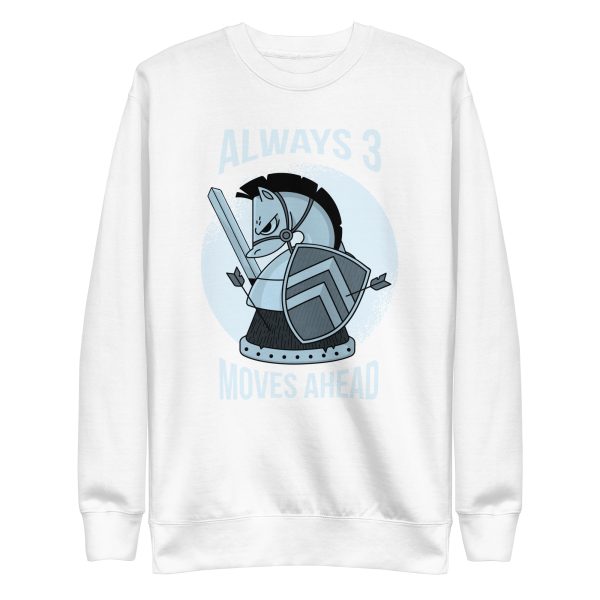 unisex-premium-sweatshirt-white-front-6a18f982c14a8.jpg Chess Horse Sweatshirt
