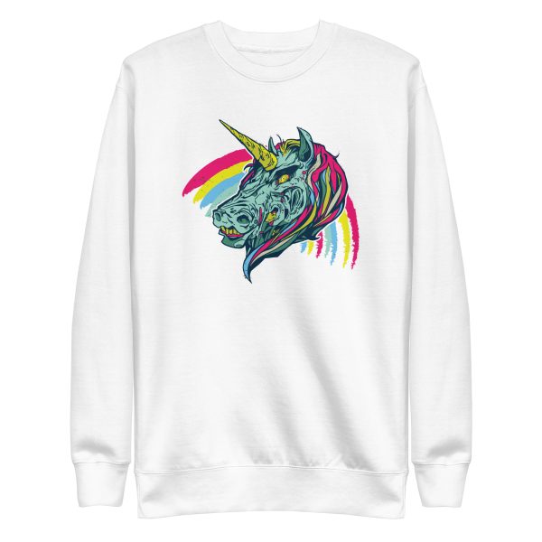 unisex-premium-sweatshirt-white-front-6a18fbc235273.jpg Creepy Unicorn Sweatshirt