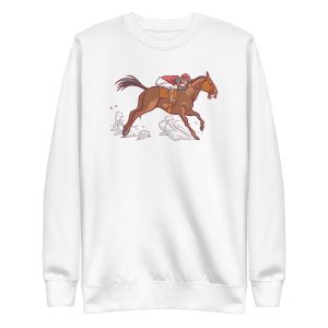 unisex-premium-sweatshirt-white-front-6a18fc074b9db.jpg Horseback Riding Sweatshirt