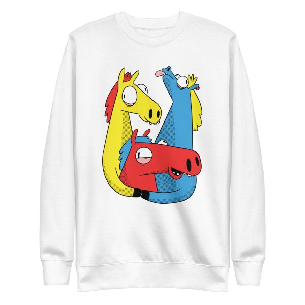unisex-premium-sweatshirt-white-front-6a191cca29b60.jpg Crazy Horses Sweatshirt