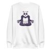 unisex-premium-sweatshirt-white-front-6a191f5d641a4.jpg Panda Meditating Sweatshirt