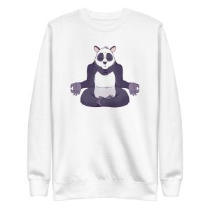 unisex-premium-sweatshirt-white-front-6a191f5d641a4.jpg Panda Meditating Sweatshirt