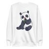 unisex-premium-sweatshirt-white-front-6a192060784dc.jpg Cute Panda Bamboo Sweatshirt