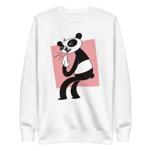 unisex-premium-sweatshirt-white-front-6a1921cbc2993.jpg Allergic Panda Sweatshirt