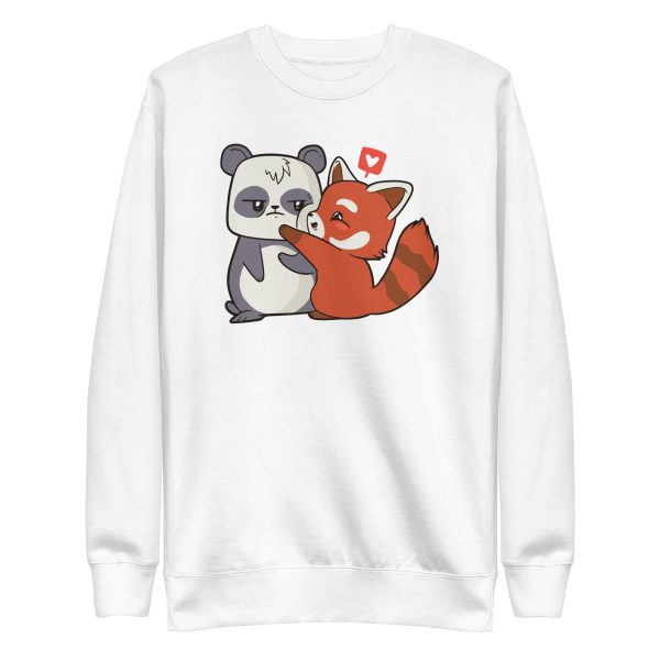 unisex-premium-sweatshirt-white-front-6a193d9295e46.jpg Panda Cartoon Love Sweatshirt
