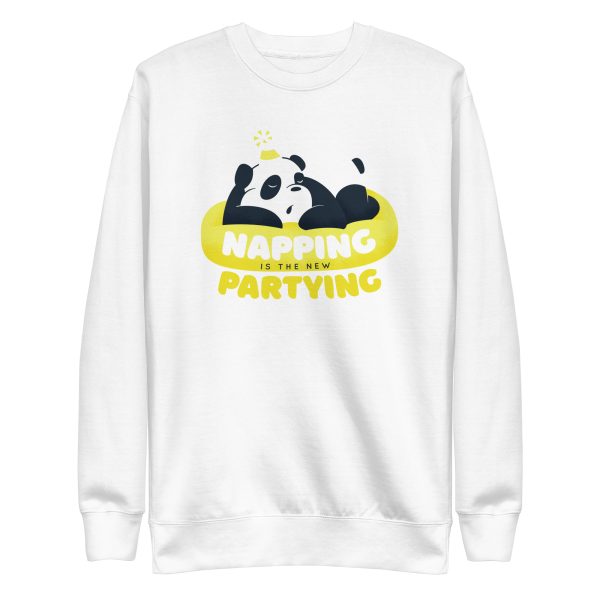 unisex-premium-sweatshirt-white-front-6a194d3417fa4.jpg Panda Nap Sweatshirt