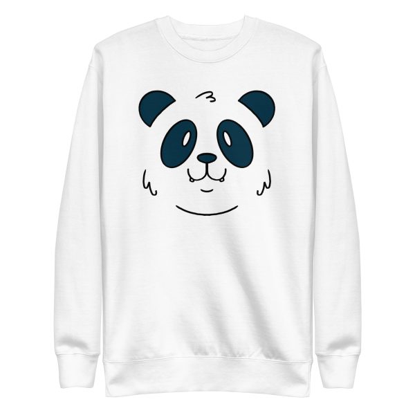 unisex-premium-sweatshirt-white-front-6a194de5d2bb4.jpg Panda Face Sweatshirt