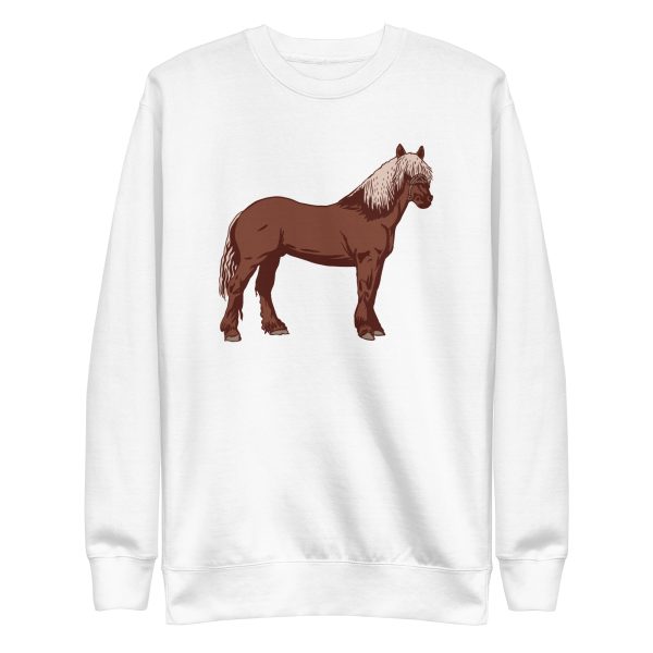 unisex-premium-sweatshirt-white-front-6a1954228f689.jpg Horse Standing Sweatshirt