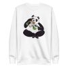unisex-premium-sweatshirt-white-front-6a1958a8880c2.jpg Panda Eating Sweatshirt