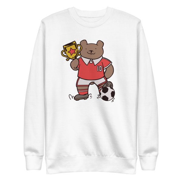 unisex-premium-sweatshirt-white-front-6a195e9f6b4f1.jpg Football Bear Sweatshirt