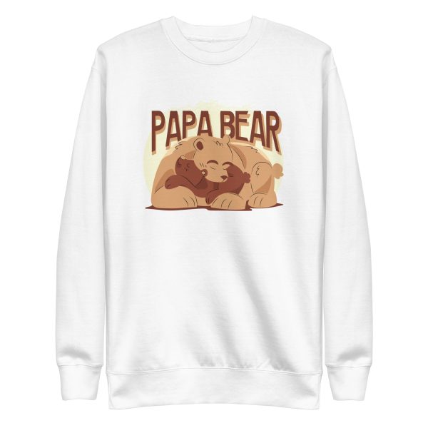 unisex-premium-sweatshirt-white-front-6a195fd68999c.jpg Papa Bear Sweatshirt