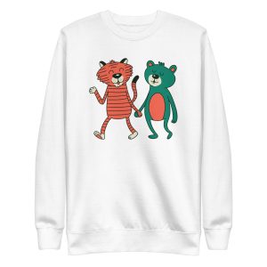 unisex-premium-sweatshirt-white-front-6a1961b0ef3be.jpg Bear and Tiger Sweatshirt