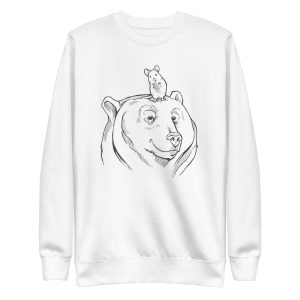 unisex-premium-sweatshirt-white-front-6a1961faa6bb5.jpg Bear and Mouse Sweatshirt