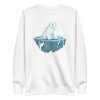 unisex-premium-sweatshirt-white-front-6a1962d718ac5.jpg Polar Bear Sitting Ice Sweatshirt