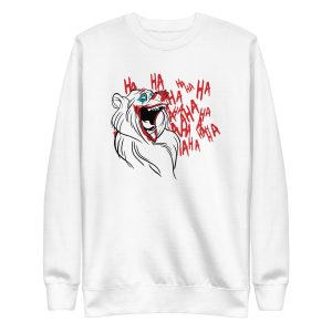 unisex-premium-sweatshirt-white-front-6a1963644ddfd.jpg Joker Bear Sweatshirt