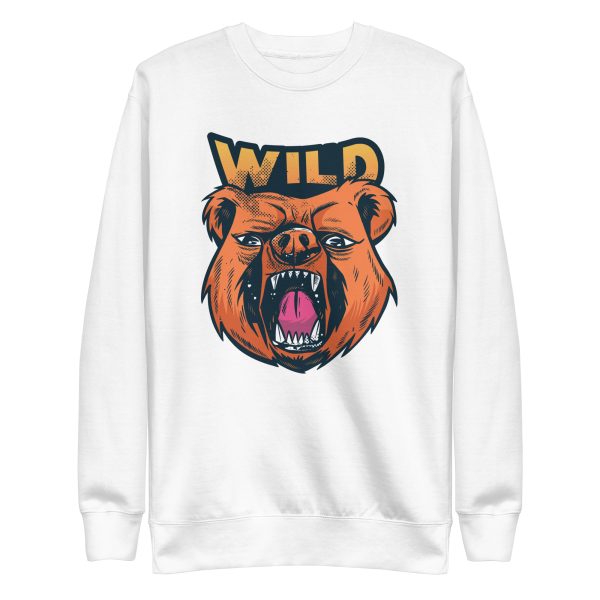 unisex-premium-sweatshirt-white-front-6a196598b0e95.jpg Wild Bear Sweatshirt