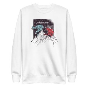 unisex-premium-sweatshirt-white-front-6a1965e300f93.jpg Stock Market Bear Bull Sweatshirt