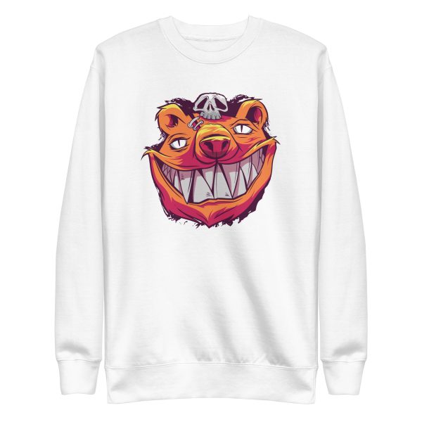 unisex-premium-sweatshirt-white-front-6a19696436914.jpg Scary Bear Sweatshirt