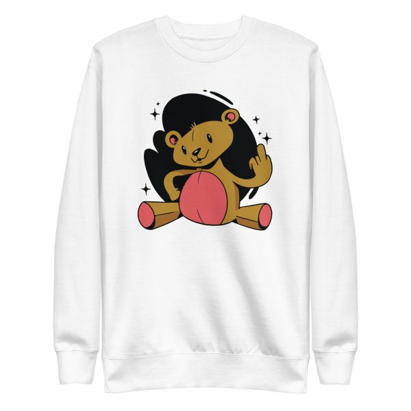 unisex-premium-sweatshirt-white-front-6a1969aa81e83.jpg Rude Teddy Bear Sweatshirt