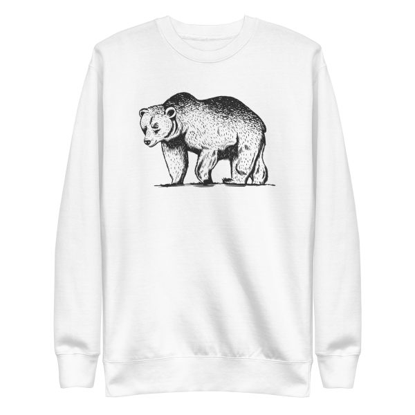 unisex-premium-sweatshirt-white-front-6a196a3361005.jpg Grizzly Bear Sweatshirt