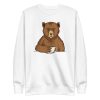 unisex-premium-sweatshirt-white-front-6a196ac260b26.jpg Coffee Bear Sweatshirt