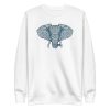 unisex-premium-sweatshirt-white-front-6a19758e627d4.jpg Elephant Head Sweatshirt