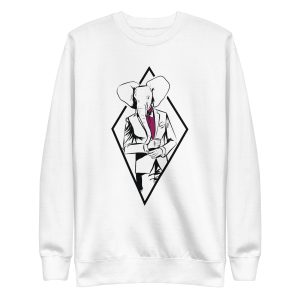 unisex-premium-sweatshirt-white-front-6a19768b9ee6f.jpg Formal Elephant Sweatshirt