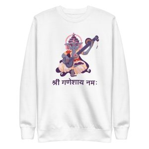 unisex-premium-sweatshirt-white-front-6a1977c3b1893.jpg Ganesha Sweatshirt