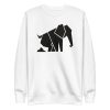 unisex-premium-sweatshirt-white-front-6a197be0ea51b.jpg Geometric Elephant Sweatshirt