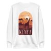 unisex-premium-sweatshirt-white-front-6a197db3acace.jpg Kenya Savannah Sweatshirt