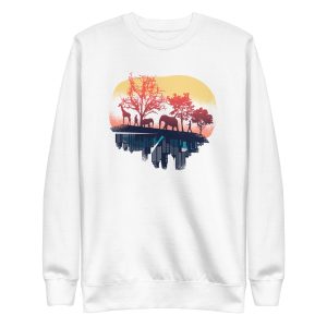 unisex-premium-sweatshirt-white-front-6a1981671f98b.jpg Nature and City Sweatshirt