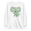 unisex-premium-sweatshirt-white-front-6a1981f01a3d1.jpg Smart Elephant Sweatshirt