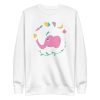 unisex-premium-sweatshirt-white-front-6a19826e74e1b.jpg Vegan Elephant Sweatshirt