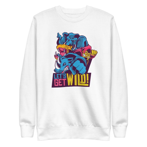unisex-premium-sweatshirt-white-front-6a1982b99a8b1.jpg Wild Animals Sweatshirt